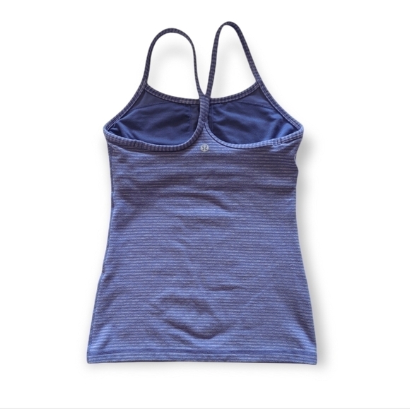 Lululemon Power Y Tank Top Purple Stripe Size 2 - Picture 2 of 4